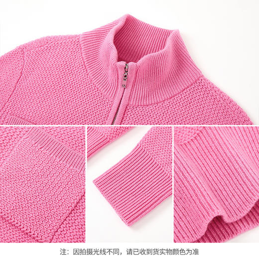 【商场同款】CNR5B82 “ 多巴胺开衫 ” 糖果粉色羊毛+羊绒开衫，软糯舒适 靓丽出彩 商品图3