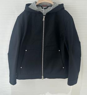 男款连帽拉链外套he012