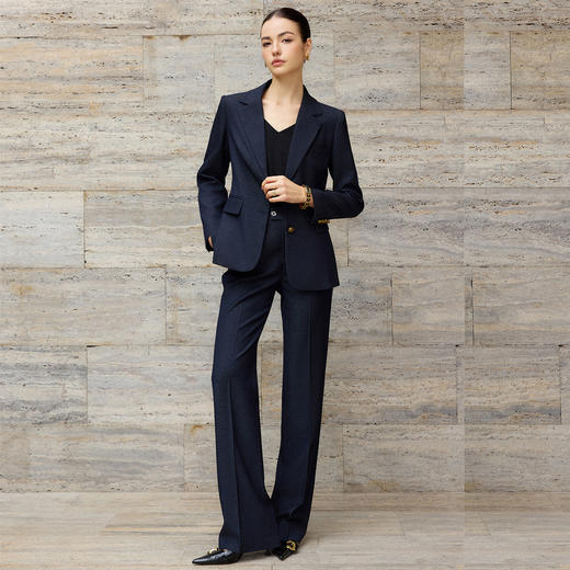 IWY/藏青色西装套装女秋冬三件套职业正装商务通勤马甲西服外套CPM2597 商品图0