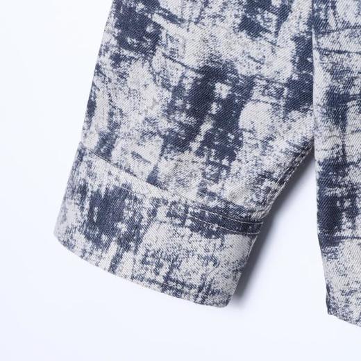 6015SDSA男士秋冬新款痞帅男装时尚简约磨破扎染翻领休闲衬衣百搭时尚 商品图4