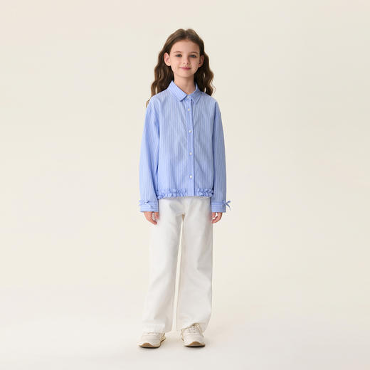 马克珍妮学院日记女童Miu系花边衬衫2026年春装新款560193 商品图1