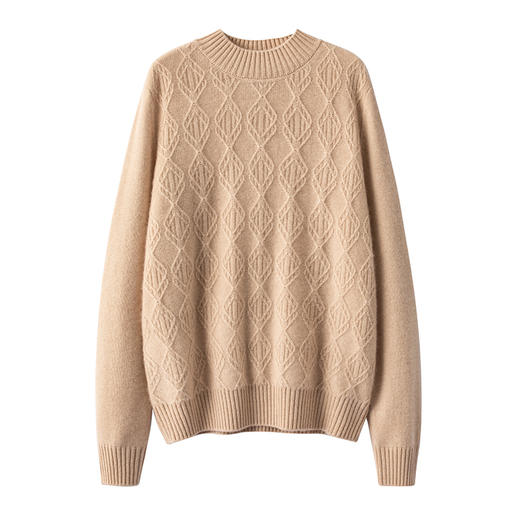 S·Y·C【BABY小山羊绒系列之缠绵】半高领重工绞花加厚毛衣女 商品图2