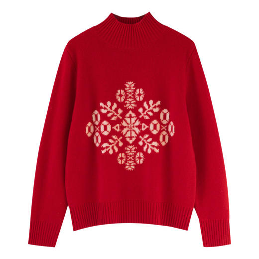 丁摩 100%纯羊毛衫女新款秋冬加厚高领毛衣打底衫BMJ-6164 商品图4