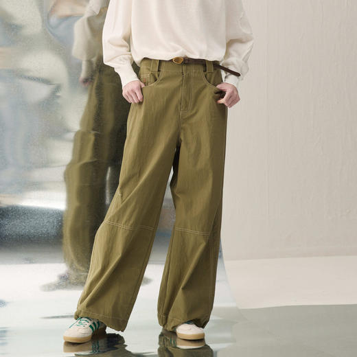 谜底多口袋工装裤长裤2026春季新品时髦百搭包容裤子女261MK0024 商品图0