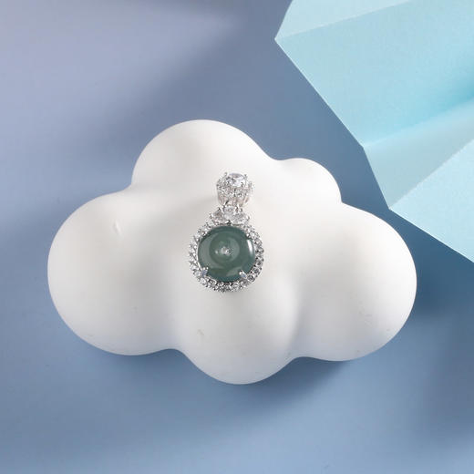 【宏艺珠宝】翠影星环·银s925挂坠 商品图0