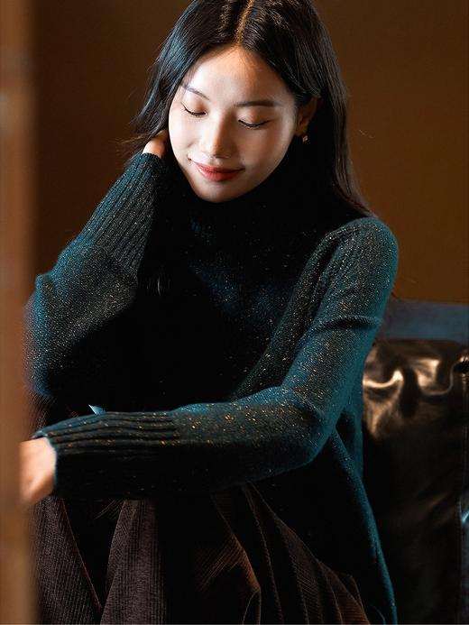 自带闪闪星河浪漫金豆羊毛针织混纺毛衣 商品图12