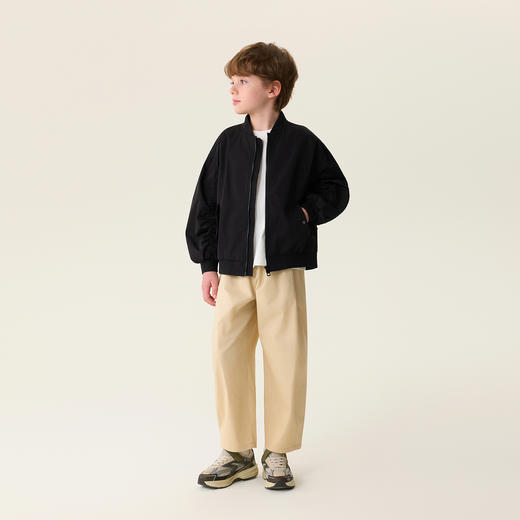 马克珍妮云柔匹马棉男童百搭弯刀裤2026年春装新款560067 商品图1