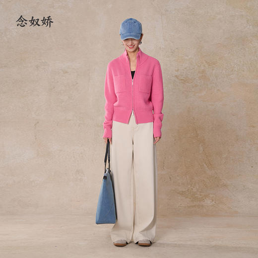 【商场同款】CNR5B82 “ 多巴胺开衫 ” 糖果粉色羊毛+羊绒开衫，软糯舒适 靓丽出彩 商品图5