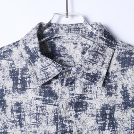 6015SDSA男士秋冬新款痞帅男装时尚简约磨破扎染翻领休闲衬衣百搭时尚 商品图2