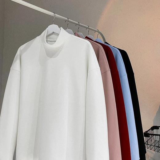 【德绒面料 高弹保暖 外穿内搭】半高领御寒落肩德绒卫衣（APW727） 商品图8