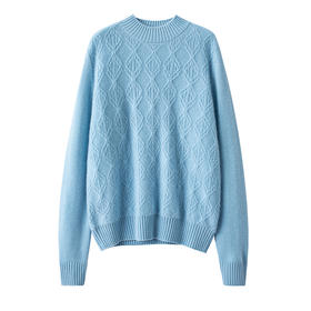 S·Y·C【BABY小山羊绒系列之缠绵】半高领重工绞花加厚毛衣女