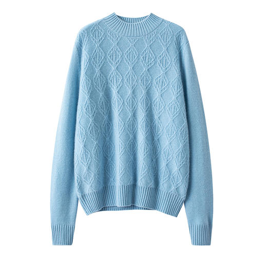 S·Y·C【BABY小山羊绒系列之缠绵】半高领重工绞花加厚毛衣女 商品图0