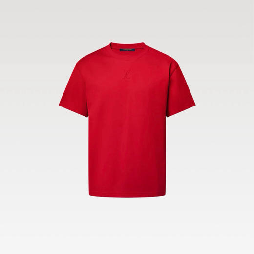 L-T （男装）红色压纹T恤 商品图0