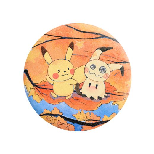 锦江丨Kox豪烁郎丨皮卡丘的四季-秋-毛绒吧唧 商品图0