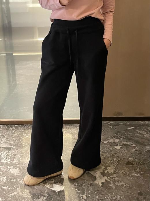 露露双层腰部高腰宽松阔腿裤 商品图2