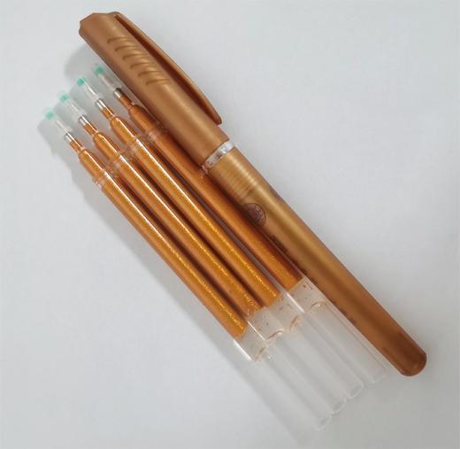 金色珠光线描笔1个笔杆4个笔芯 商品图1
