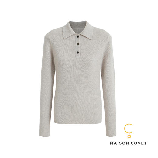 MAISON COVET 纯山羊绒POLO领上衣( 买1赠1活动，不可退单件，需全单退或全单确认收货） 商品图1