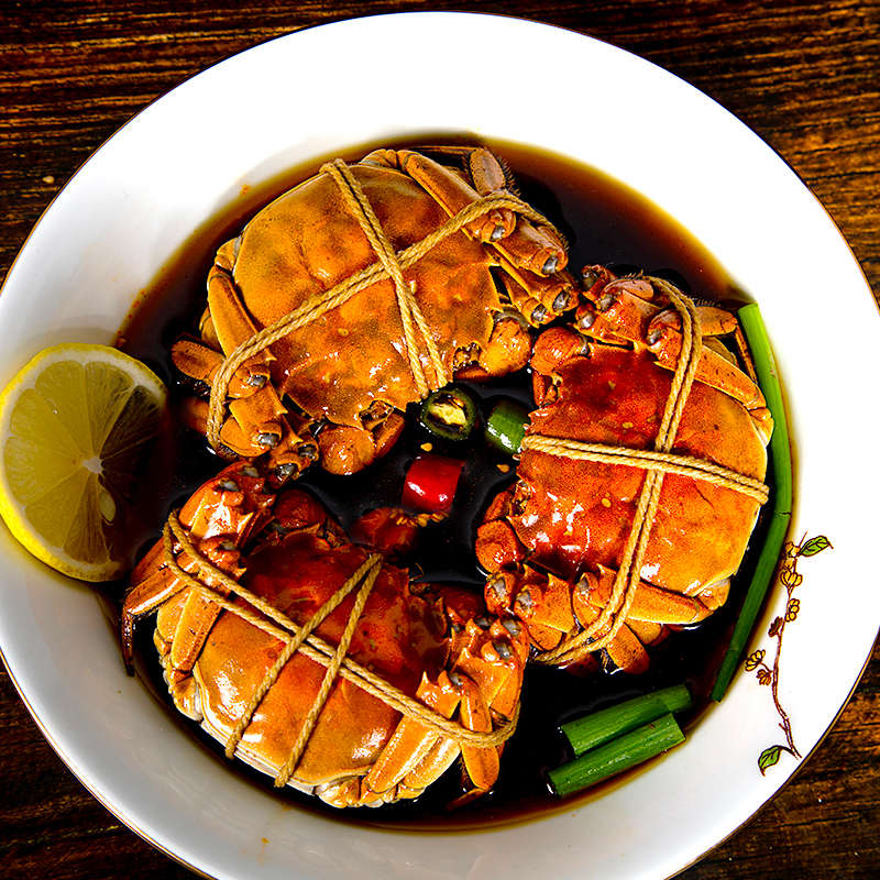 【自营】洪掌柜花雕熟醉蟹4只装600g