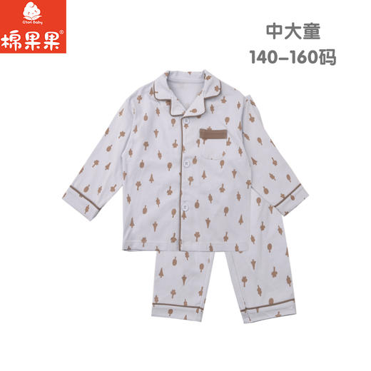 棉果果春季新品男宝大码中大童满印柔软舒适5A抗菌纯棉对开套装M111304226023 商品图0