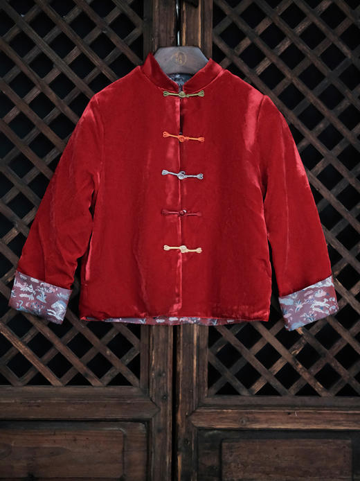 【预售】盛唐牡丹  Kids 中国红马跃新春双穿外套 商品图5