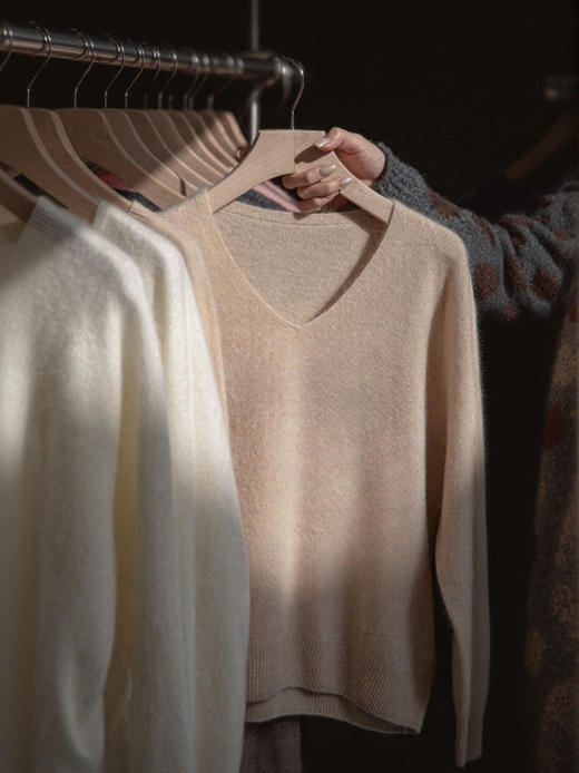 【柔软亲肤舒适❗️经典时尚百搭】澳洲Tasmanian纱线100%羊毛衫拉毛针织毛衣女。jb 商品图0