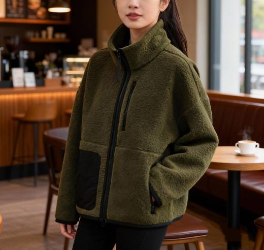 【Cottonmoon大e抓绒夹克外套】小立领廓形，又护颈又防风 商品图1