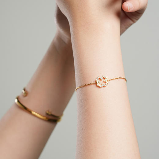 北京仓｜Skultuna-Pavé-金色 四叶草 密钻 手链［瑞典设计师］ 商品图13