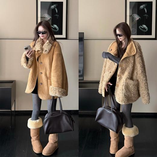 一件顶两件！【 LEOS VITI双面穿羊羔绒外套】毛绒切换两种时髦  闭眼入不亏 商品图0