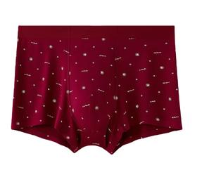 MH竹纤维男士无痕平角内裤（爱心）31374