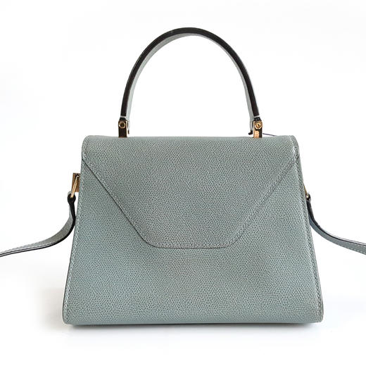 【95新】VALEXTRA万莱斯特Iside系列迷你雾霾蓝mini Iside手提单肩包女士 151225NJS08 商品图4