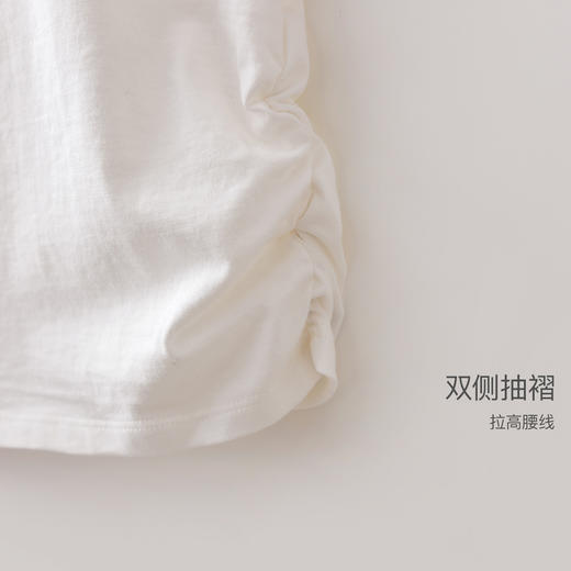 马克珍妮航海乐章女童撞色抽褶T恤2026年春装新款560160 商品图5