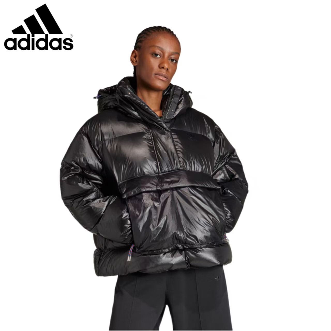 阿迪达斯鹅绒套头羽绒服299.9元（线上线下同步销售，不一定有货）545539-TD