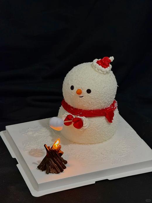 加高圣诞雪人烤棉花糖卡通蛋糕-低糖处理无添加 商品图0