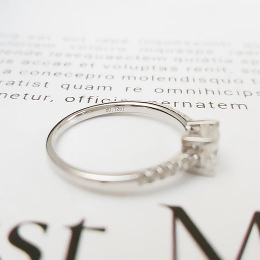 【天然正品】AU750白金简约时尚公主方型经典四爪款0.51克拉钻石戒指13号（皆取最大值） 151225NJS24 商品图7