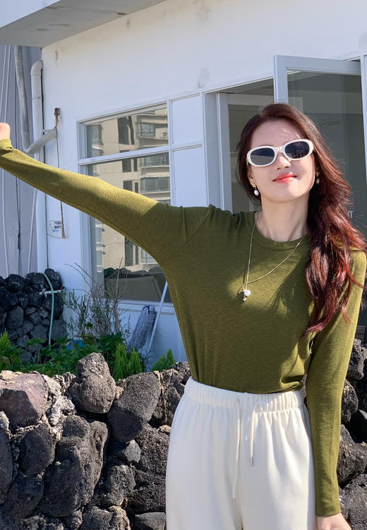 【百图lulu定制】【宝藏T】六色 百搭暖糯 细腻 高弹 不透肉 长袖T恤 商品图10