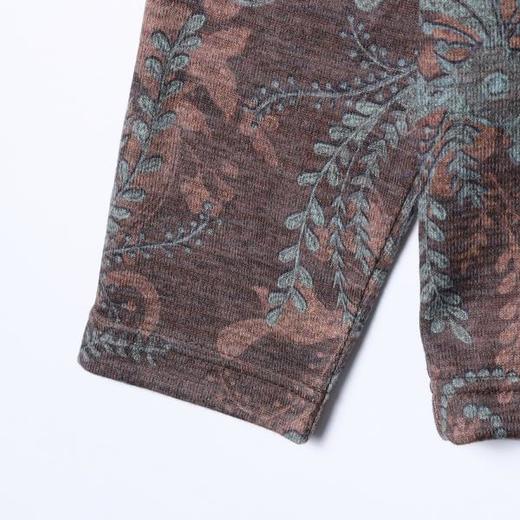 T5093SDSA男士秋冬新款痞帅男装简约撞色植物花卉立领长袖T恤百搭时尚 商品图4