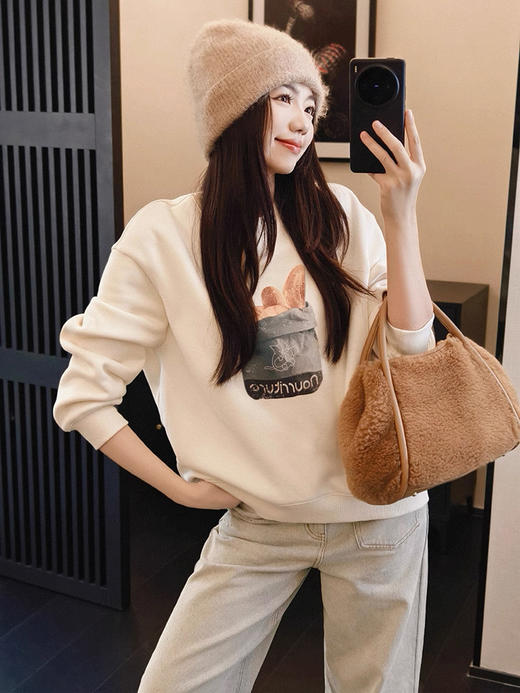 美洋加绒卫衣立体汉堡+植绒法棍卫衣 商品图0