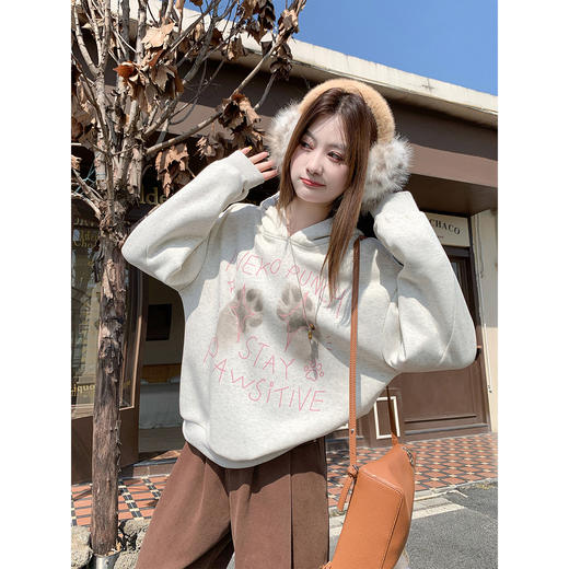 <曾小咸推荐>现货秒杀 ！微信超特价！韩系连帽加绒卫衣 日常189.99 立减100 秒杀89.99！！ 商品图1