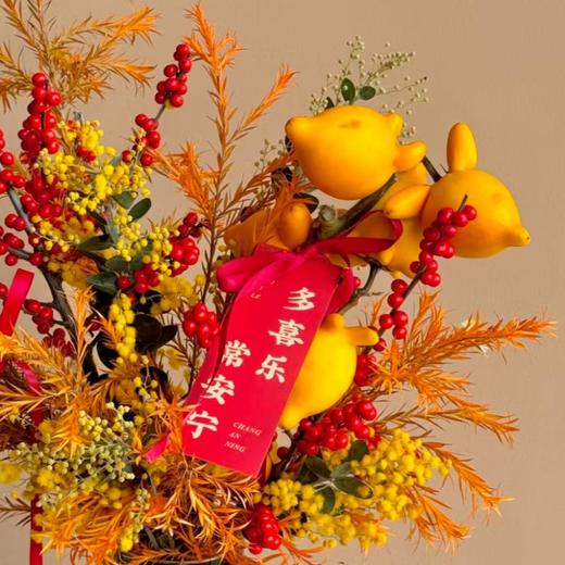 梵汀花园-北美冬青千层金元旦·迎新纳福瓶花/束（不含瓶） 商品图2