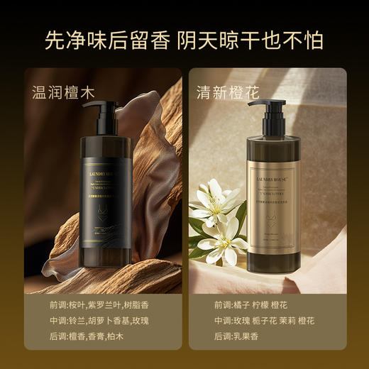 ⁴【密思家浓缩洗衣液正装】洗衣液200ml&内衣清洗液410ml 檀木/橙花味&精致浓缩衣物清洗液500ml 檀木/橙花味 YC04-TYYY 商品图4
