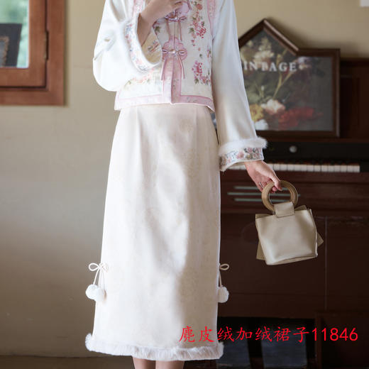 GX新中式国风新年过年战袍冬季改良旗袍连衣裙马甲套装2025秋冬新款 商品图1