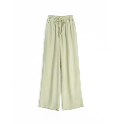 谜底休闲裤长裤2026年春季新品飘逸优雅铜氨丝阔腿裤女265MK5002 商品图4