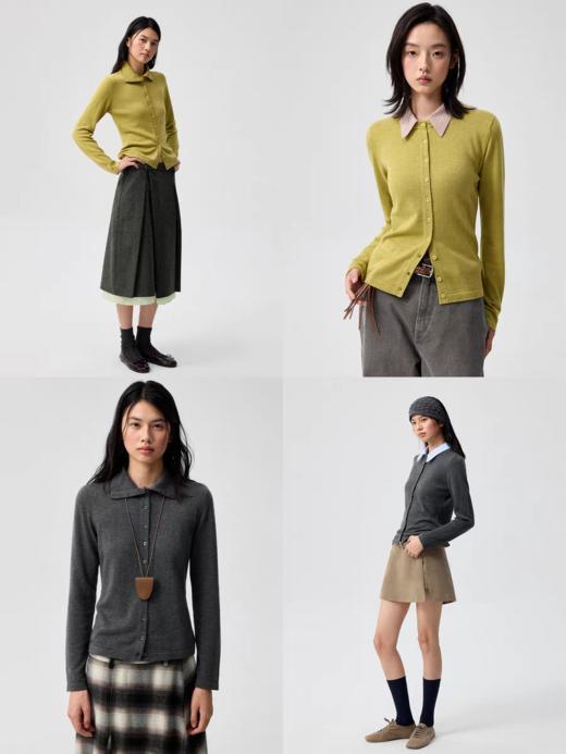 Simple Project/M25172/ 可拆卸领多穿开衫毛衣 商品图0