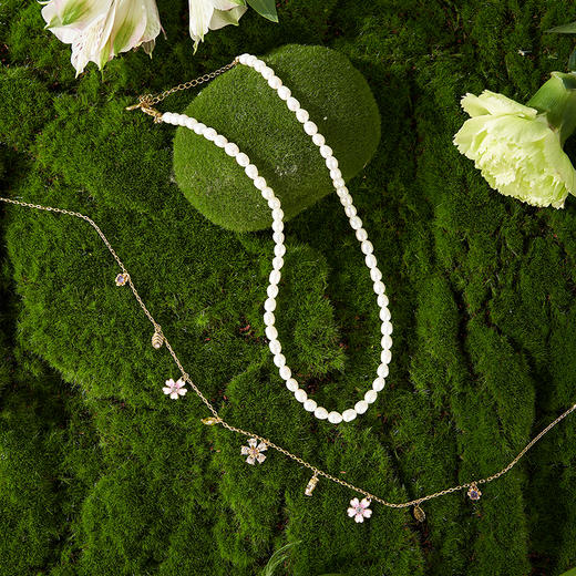 大英博物馆 博物志系列 浪漫花间 珍珠可拆卸叠戴项链 商品图1