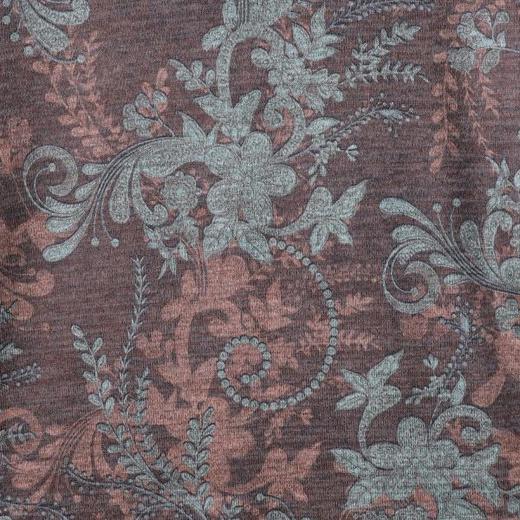 T5093SDSA男士秋冬新款痞帅男装简约撞色植物花卉立领长袖T恤百搭时尚 商品图3