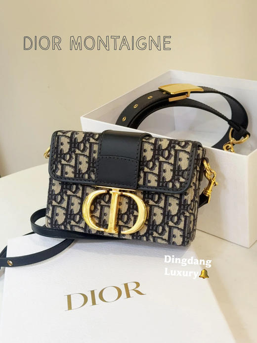 Dior 蒙田 mini 老花拼皮 box 盒子包 商品图0