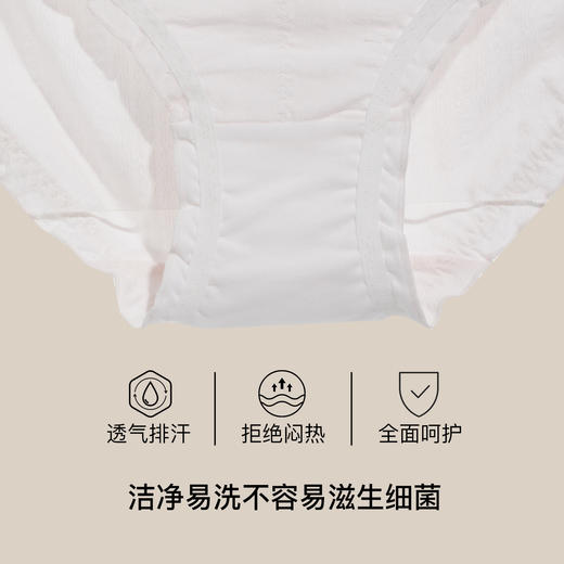【满4条/7.5折】（小版）【秀黛】女时尚提花棉平角裤女士内裤【1条】W5333022T【门店同款】【内裤非质量问题不退换，介意勿拍】 商品图2