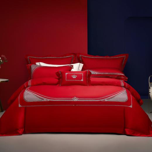 恐龙家纺XX 【一诺永恒】60S全棉缎纹婚庆四件套（线下专柜款） 商品图0