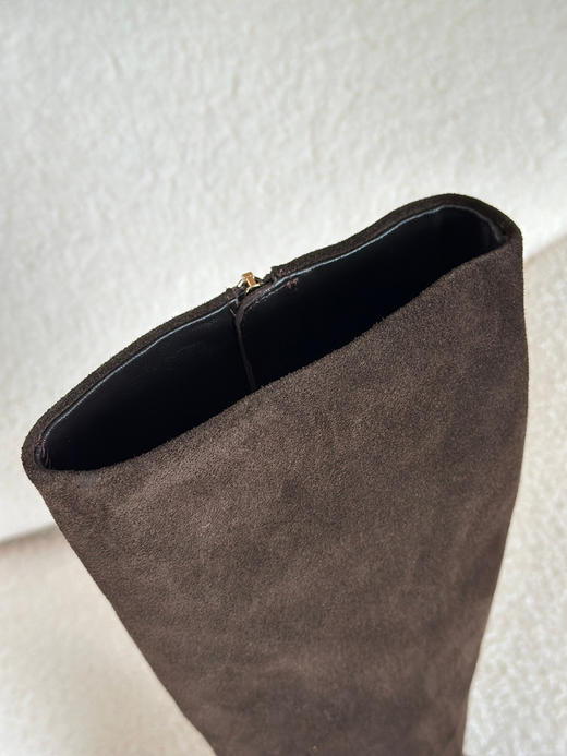 1222-3 渠道货 秦岚同款 GR头层小牛皮 超轻发泡厚底 炒鸡软糯高筒靴  长靴 商品图12