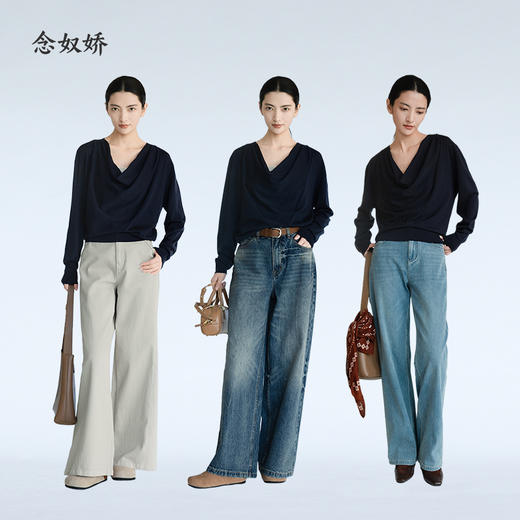 【商场同款】CNK5B47 “ 低调柔美毛衫 ” 纯羊毛荡领毛衫上身轻熟柔美 商品图4